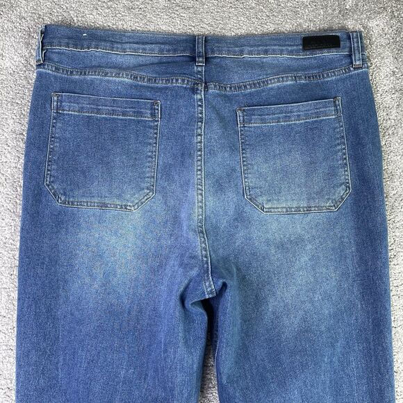 Nicole Miller SoHo Jeans Women’s 16 Blue Bootcut High Rise Medium Wash Stretch - Picture 4 of 13